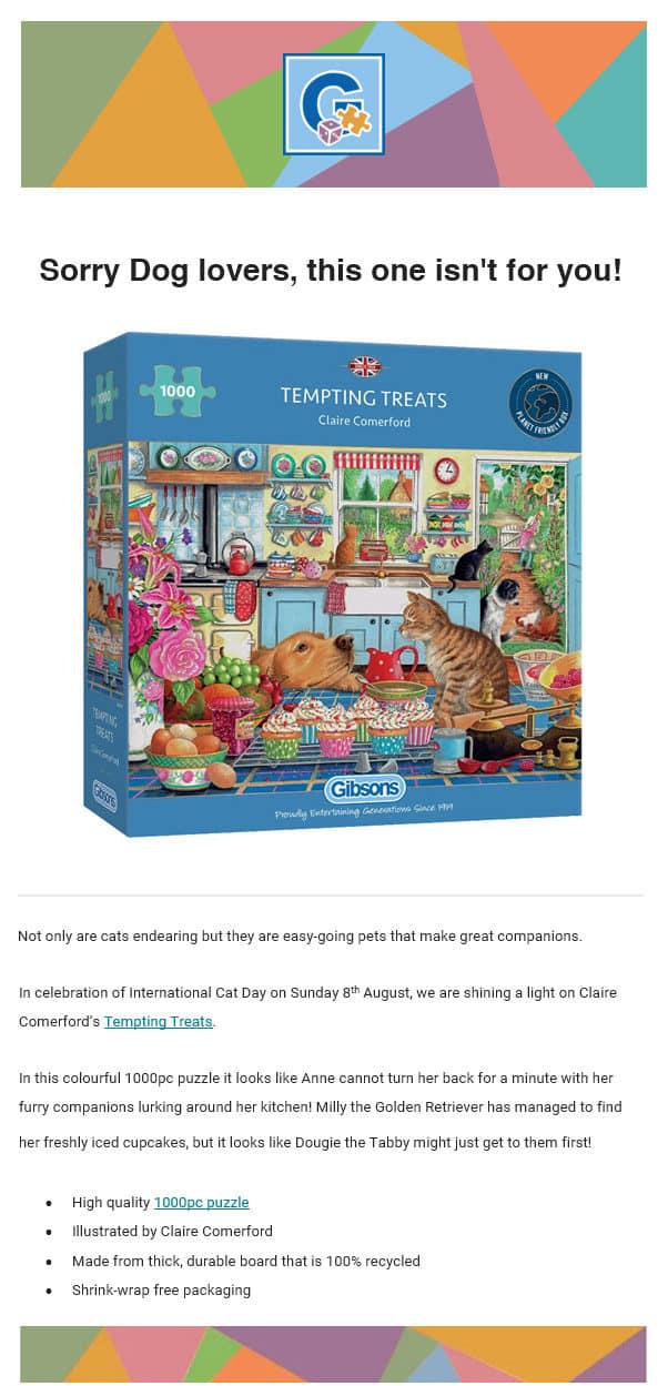 Tempting Treats puzzle Claire Comerford Image by Design
