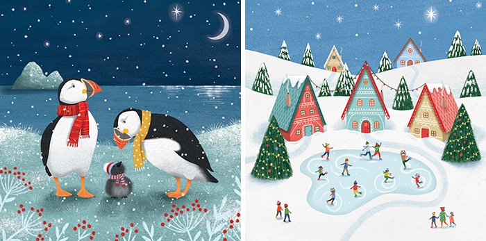 Emma allen illustrator christmas card art licensing - image by design art licensing agency