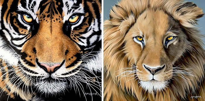 Sophie bliss kilpatrick artist art licensing big cat paintings - image by design art licensing agency